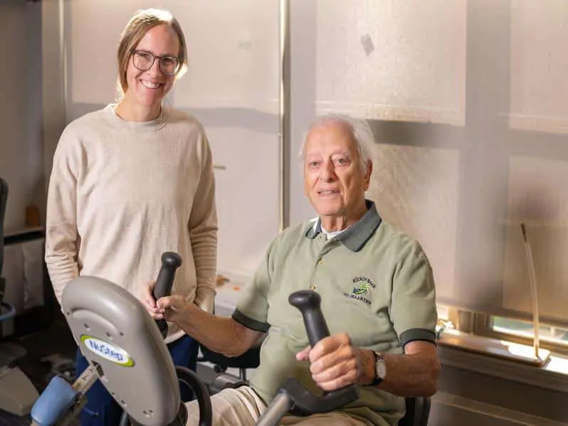 Physical therapy with machine
