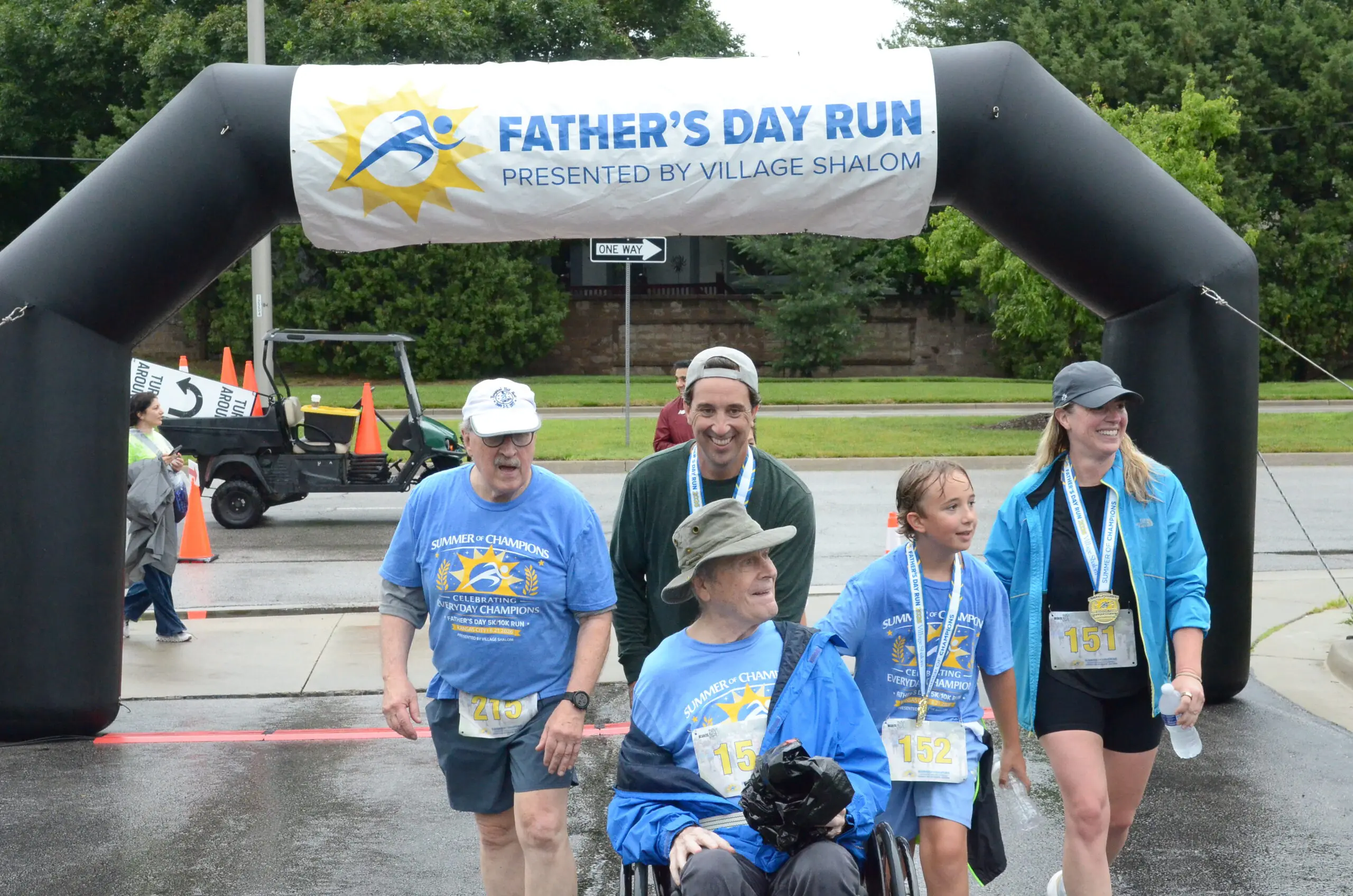 Team Doug Crossing the Finish Line