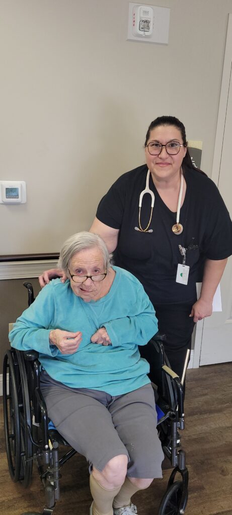 Crystal with a patient